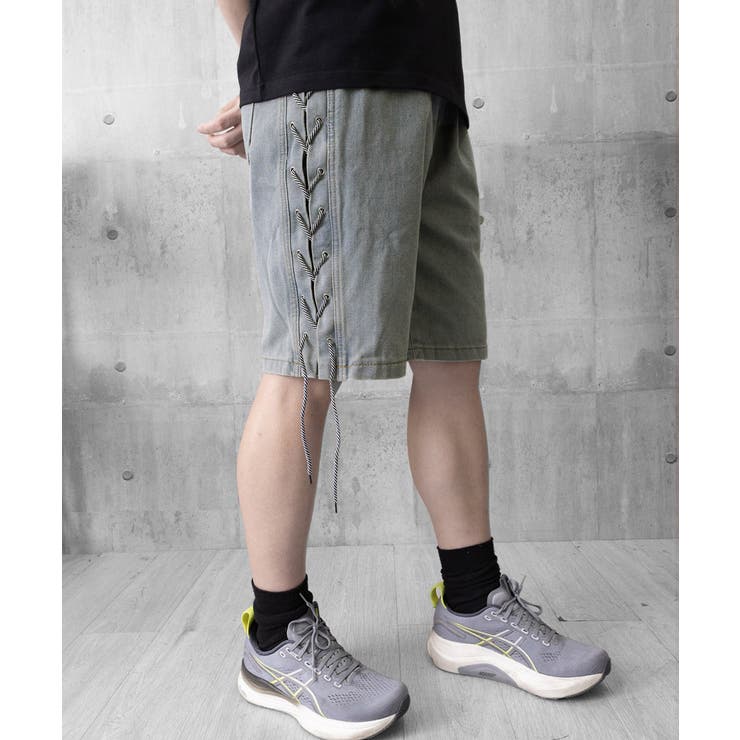 韓国風男女兼用ハーフパンツストリート ワイド短パン ルーズデニムショーツ膝丈Y2… | SUNSHINE CLOSET | 詳細画像20 