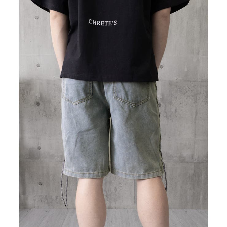 韓国風男女兼用ハーフパンツストリート ワイド短パン ルーズデニムショーツ膝丈Y2… | SUNSHINE CLOSET | 詳細画像21 