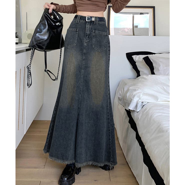 フリンジデニムスカートマーメイドスカート | SUNSHINE CLOSET | 詳細画像4 