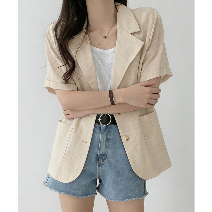 テーラードジャケット綿麻サマージャケット | SUNSHINE CLOSET | 詳細画像7 