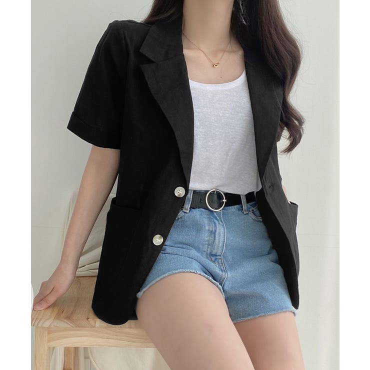 テーラードジャケット綿麻サマージャケット | SUNSHINE CLOSET | 詳細画像8 