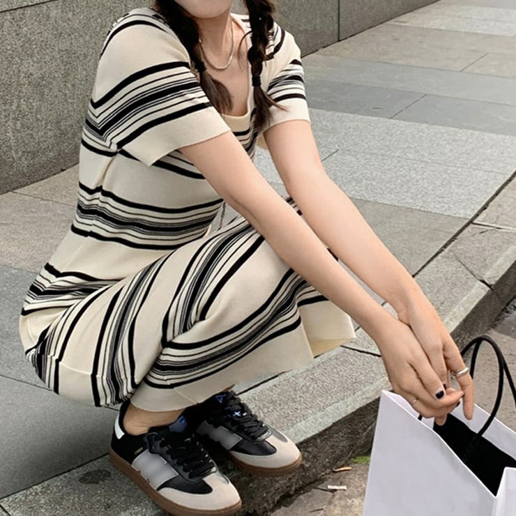 ワンピース ボーダー柄ニットワンピース | SUNSHINE CLOSET | 詳細画像12 