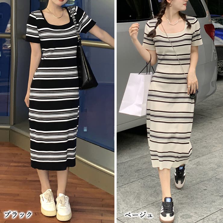 ワンピース ボーダー柄ニットワンピース | SUNSHINE CLOSET | 詳細画像2 