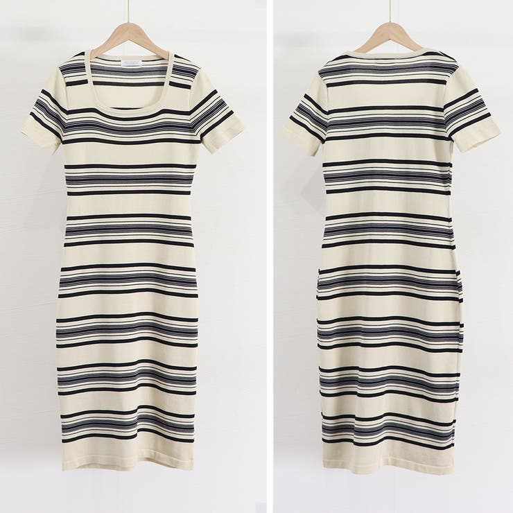 ワンピース ボーダー柄ニットワンピース | SUNSHINE CLOSET | 詳細画像3 