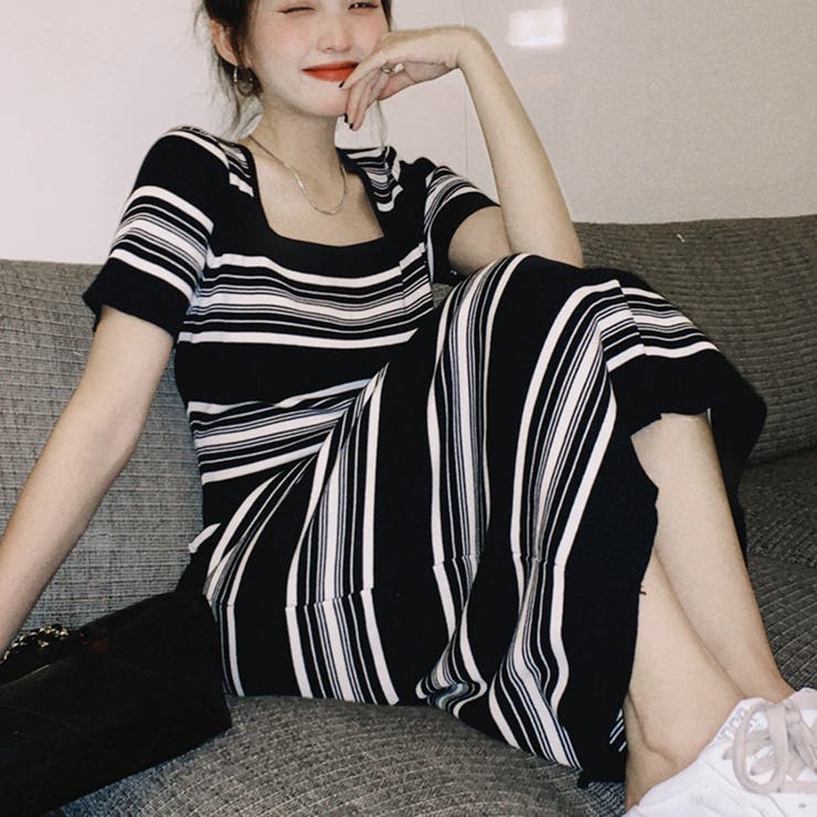 ワンピース ボーダー柄ニットワンピース | SUNSHINE CLOSET | 詳細画像9 