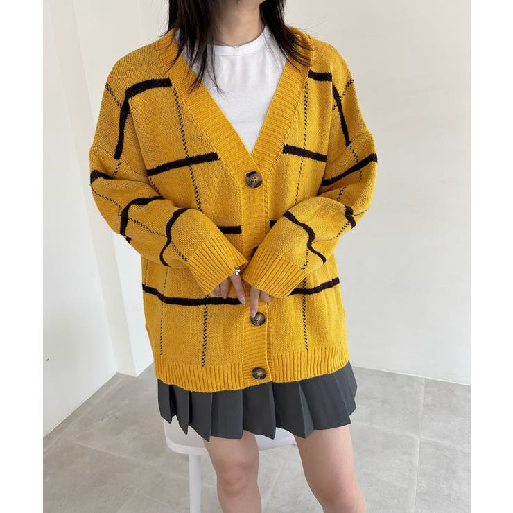 ニットカーディガン BIGチェック柄秋冬 | SUNSHINE CLOSET | 詳細画像25 