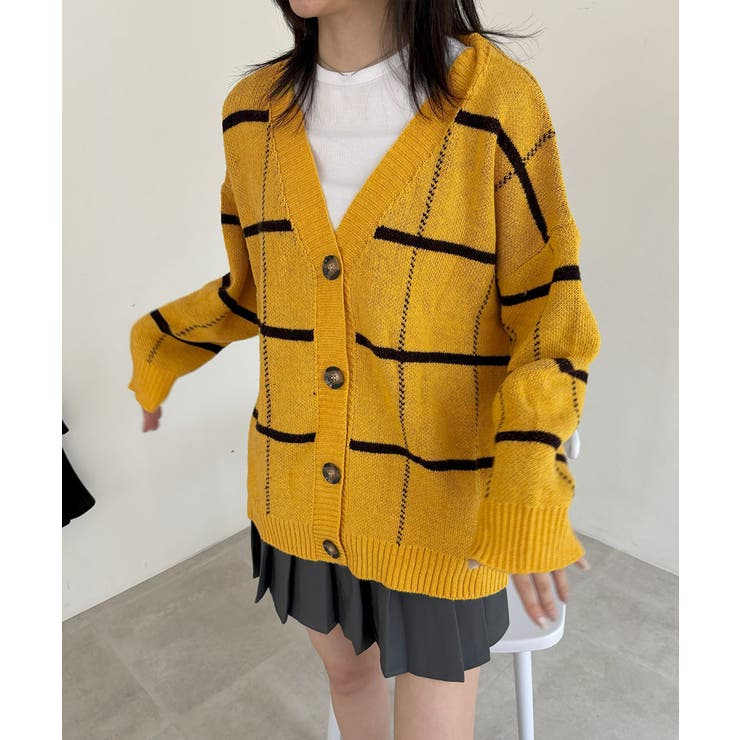 ニットカーディガン BIGチェック柄秋冬 | SUNSHINE CLOSET | 詳細画像26 