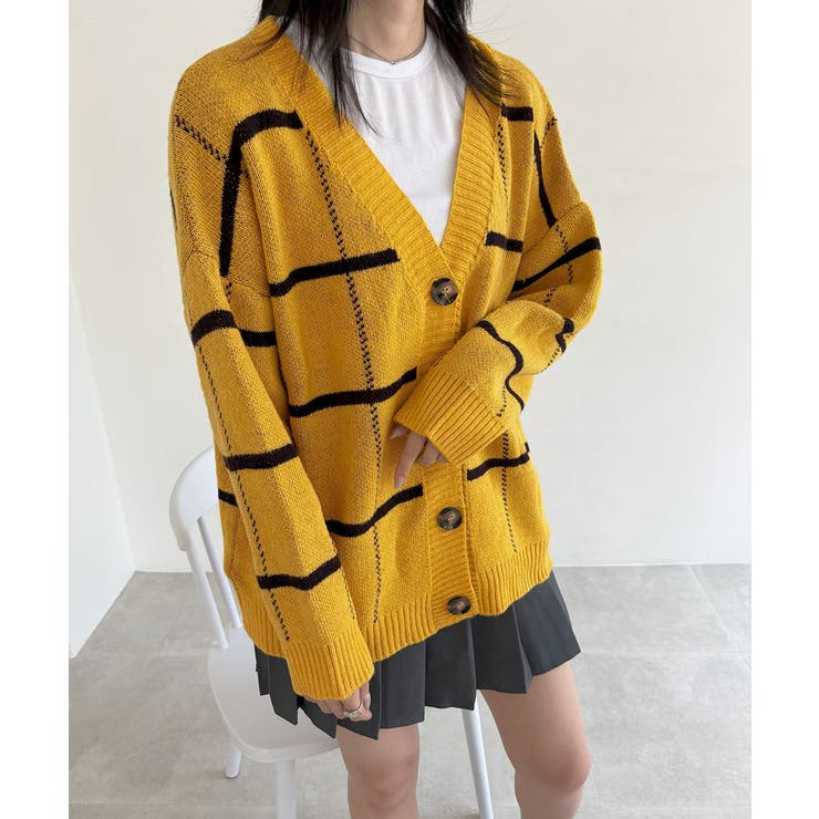 ニットカーディガン BIGチェック柄秋冬 | SUNSHINE CLOSET | 詳細画像27 