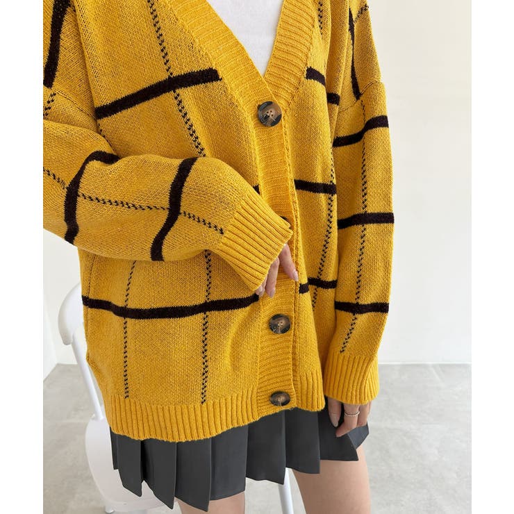 ニットカーディガン BIGチェック柄秋冬 | SUNSHINE CLOSET | 詳細画像28 