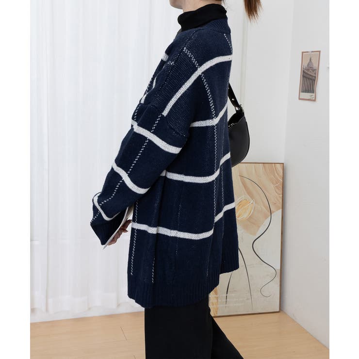 ニットカーディガン BIGチェック柄秋冬 | SUNSHINE CLOSET | 詳細画像31 