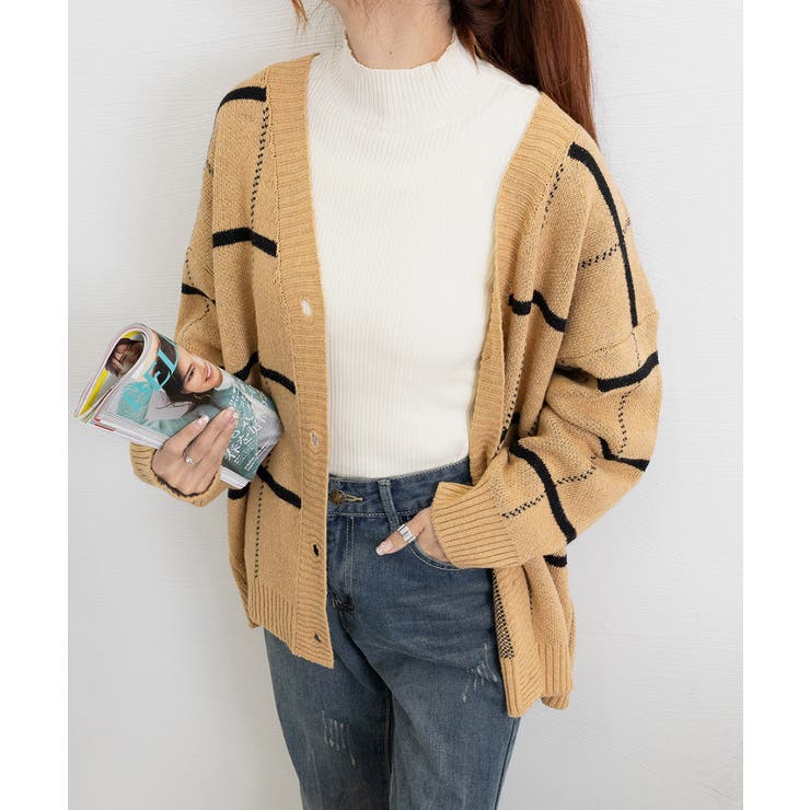 ニットカーディガン BIGチェック柄秋冬 | SUNSHINE CLOSET | 詳細画像38 