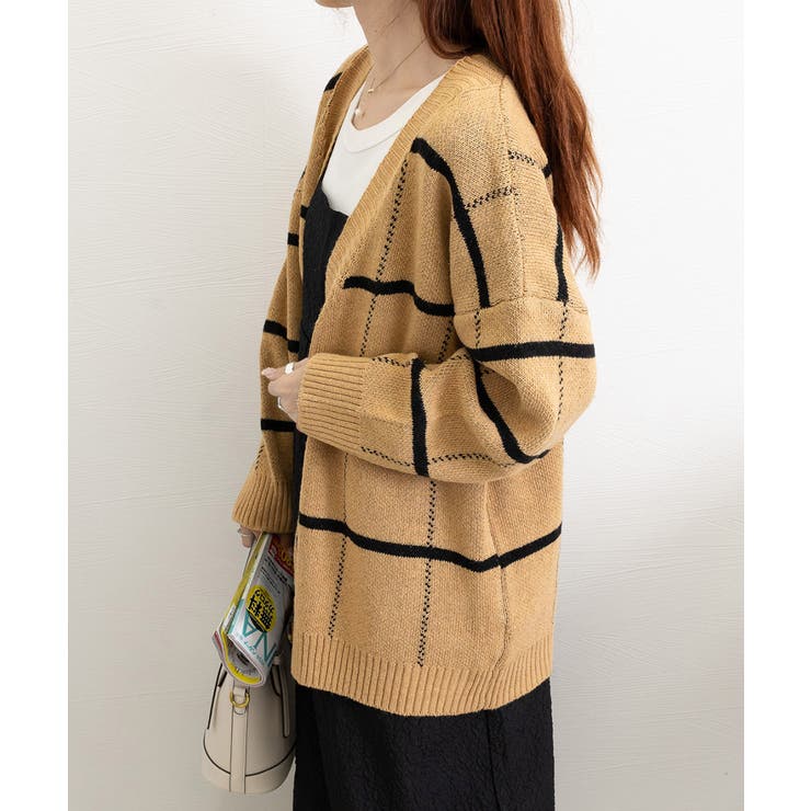 ニットカーディガン BIGチェック柄秋冬 | SUNSHINE CLOSET | 詳細画像39 