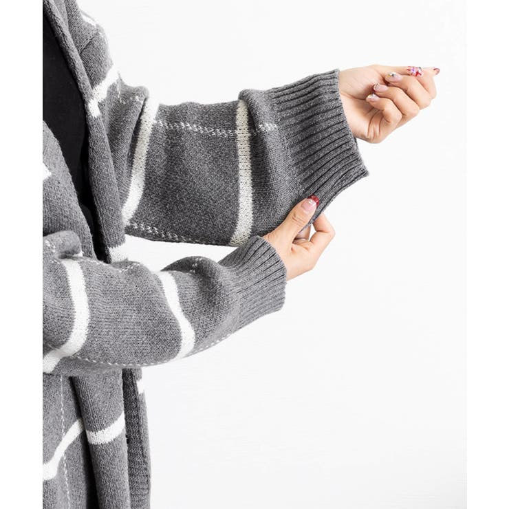 ニットカーディガン BIGチェック柄秋冬 | SUNSHINE CLOSET | 詳細画像49 