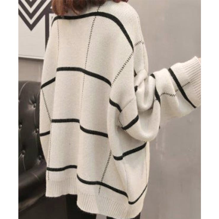 ニットカーディガン BIGチェック柄秋冬 | SUNSHINE CLOSET | 詳細画像6 