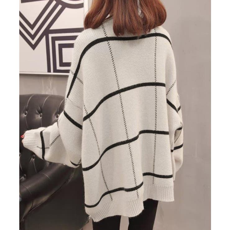 ニットカーディガン BIGチェック柄秋冬 | SUNSHINE CLOSET | 詳細画像7 