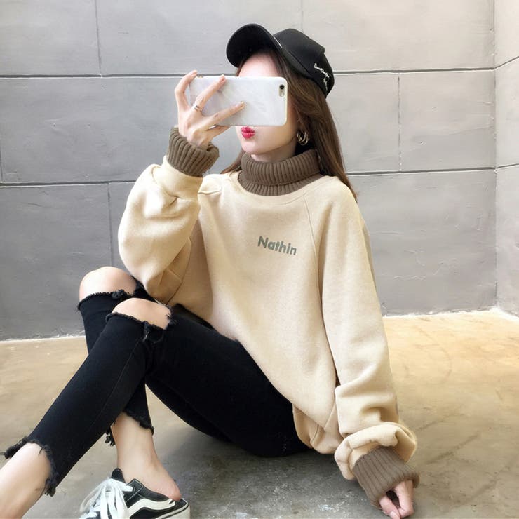 裏起毛 ロゴトレーナー レディース 韓国 | SUNSHINE CLOSET | 詳細画像8 