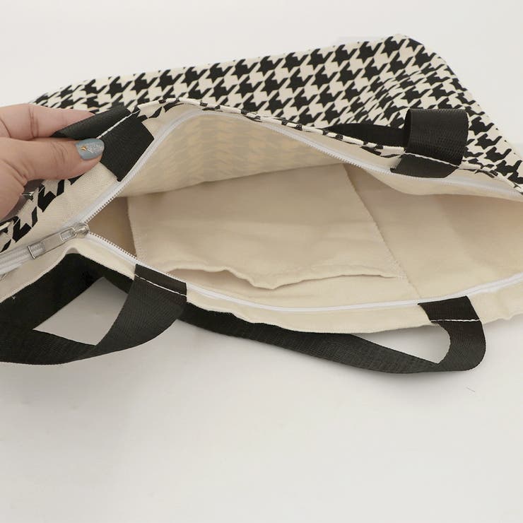 千鳥格子トートバッグ レディース 大容量 | SUNSHINE CLOSET | 詳細画像3 