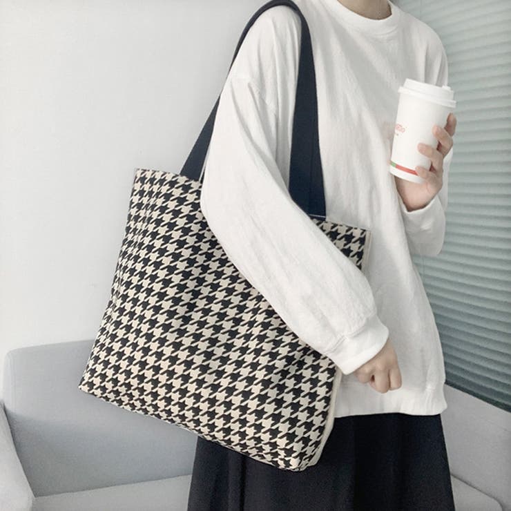 千鳥格子トートバッグ レディース 大容量 | SUNSHINE CLOSET | 詳細画像4 