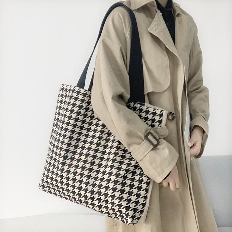 千鳥格子トートバッグ レディース 大容量 | SUNSHINE CLOSET | 詳細画像7 