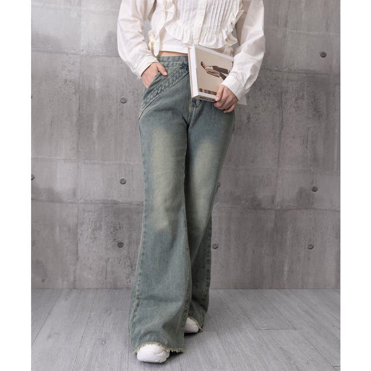 ベルボトムジーンズ レディース ヴィンテージ風ロングパンツ着やせ | SUNSHINE CLOSET | 詳細画像20 