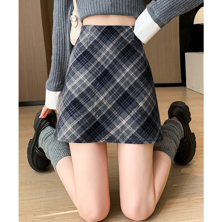 レトロチェック柄ミニスカートハイウエスト | SUNSHINE CLOSET | 詳細画像10 