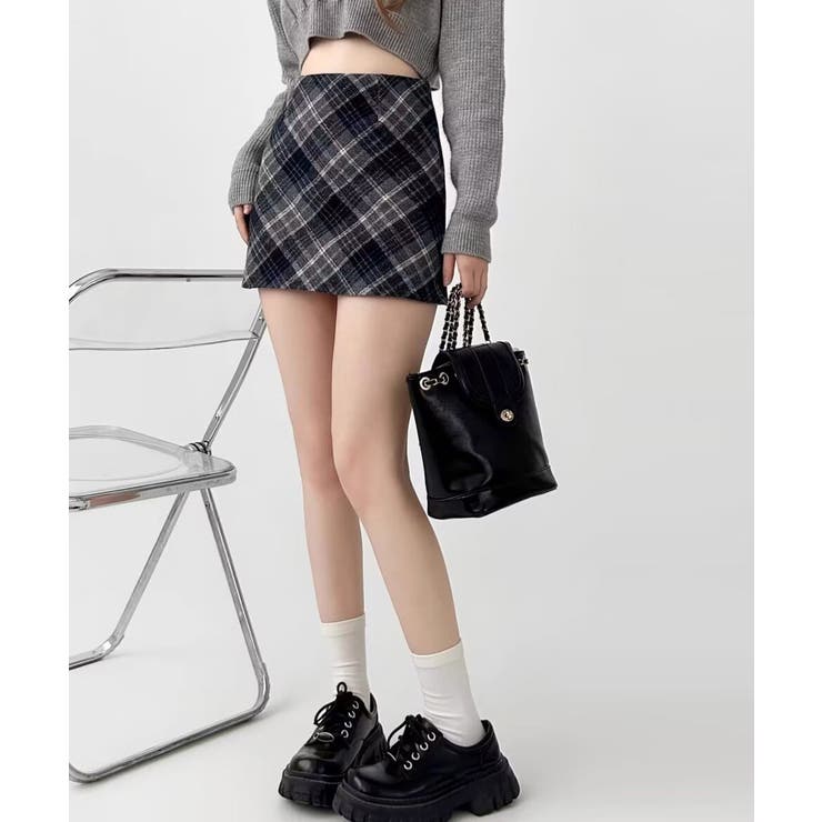 レトロチェック柄ミニスカートハイウエスト | SUNSHINE CLOSET | 詳細画像11 