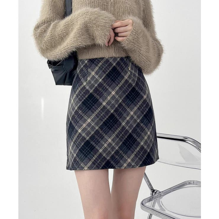 レトロチェック柄ミニスカートハイウエスト | SUNSHINE CLOSET | 詳細画像17 