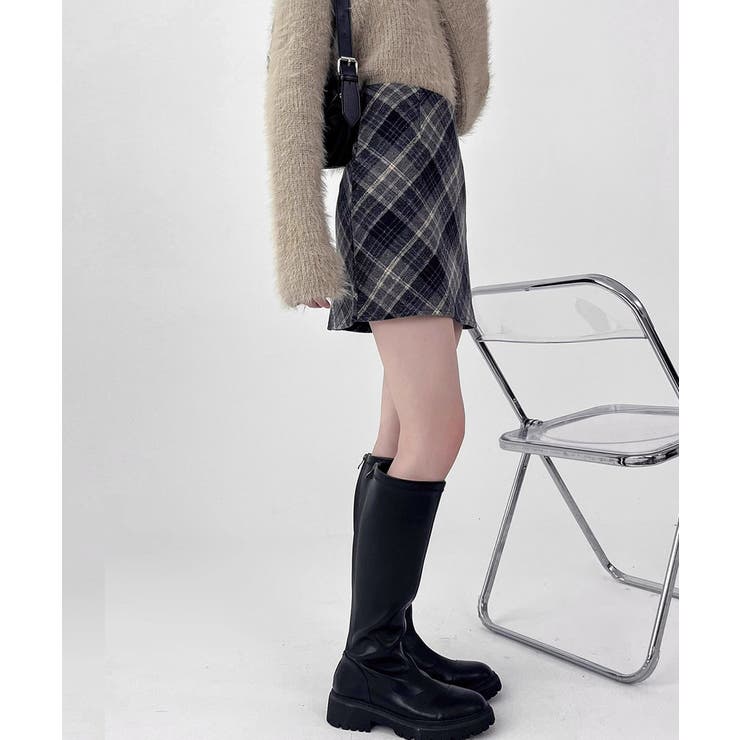 レトロチェック柄ミニスカートハイウエスト | SUNSHINE CLOSET | 詳細画像19 