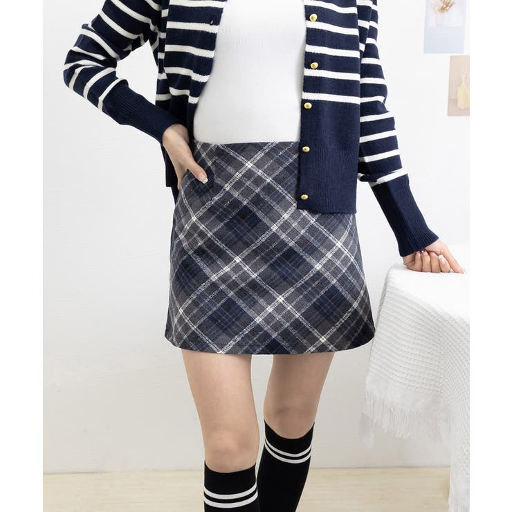 レトロチェック柄ミニスカートハイウエスト | SUNSHINE CLOSET | 詳細画像24 