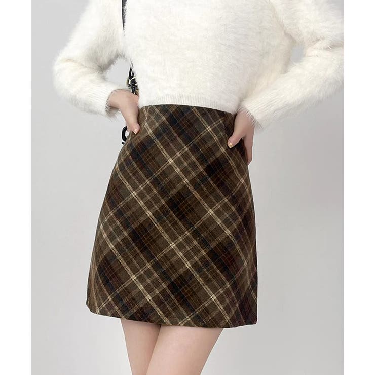 レトロチェック柄ミニスカートハイウエスト | SUNSHINE CLOSET | 詳細画像7 