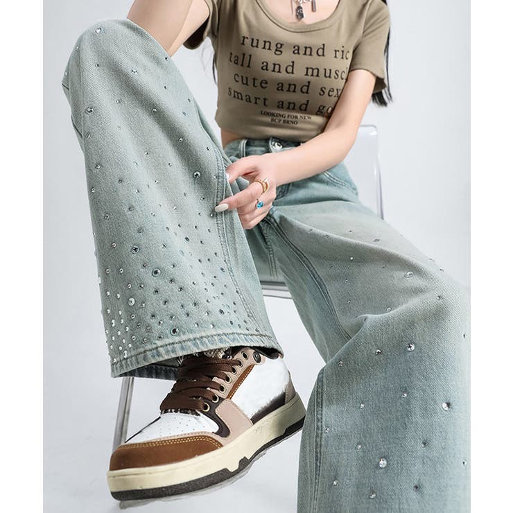 ラインストーン デニムパンツ レディース | SUNSHINE CLOSET | 詳細画像11 