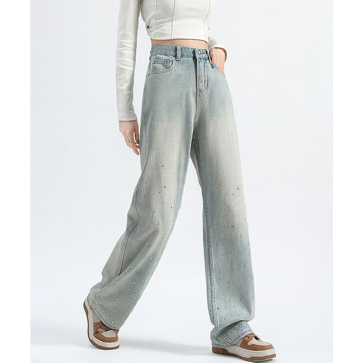 ラインストーン デニムパンツ レディース | SUNSHINE CLOSET | 詳細画像8 