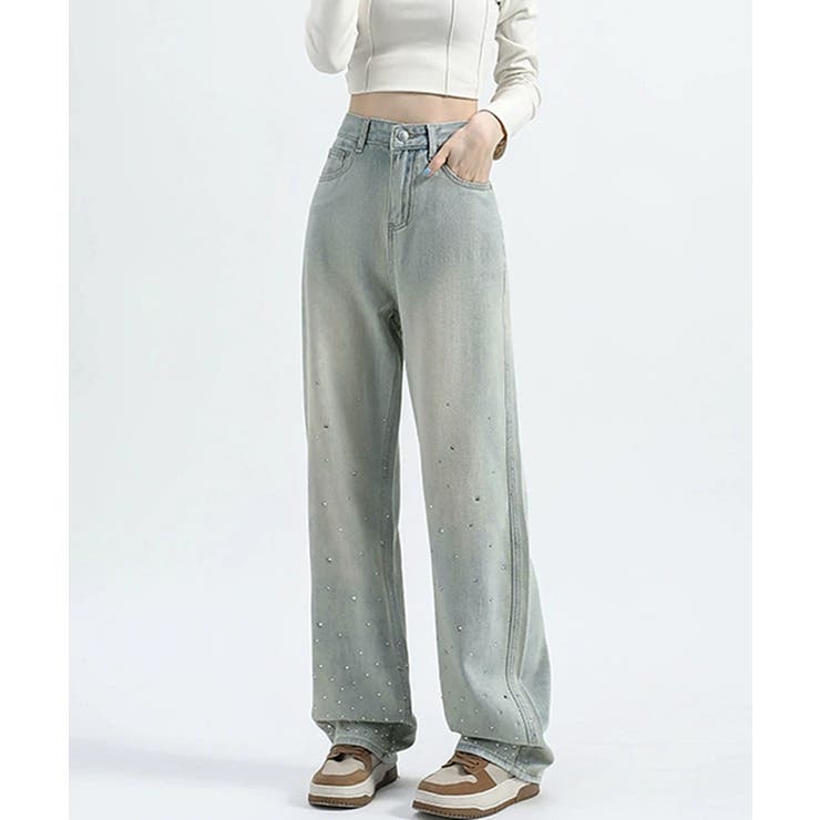 ラインストーン デニムパンツ レディース | SUNSHINE CLOSET | 詳細画像9 