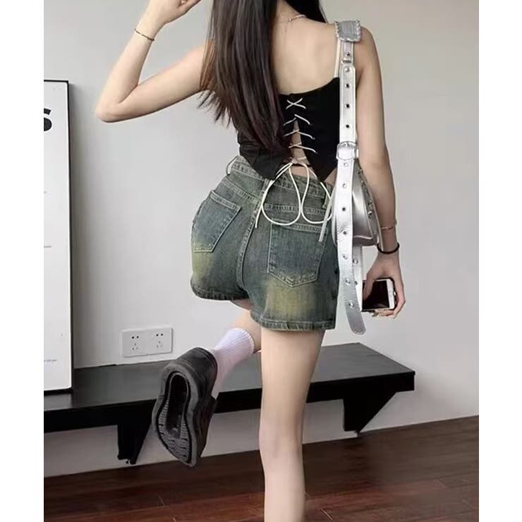 ラップスカート風デニムショートパンツ春夏 | SUNSHINE CLOSET | 詳細画像11 