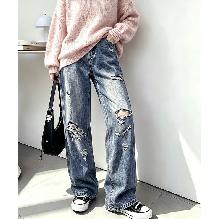レディース ハイウエスト ロングパンツ | SUNSHINE CLOSET | 詳細画像1 