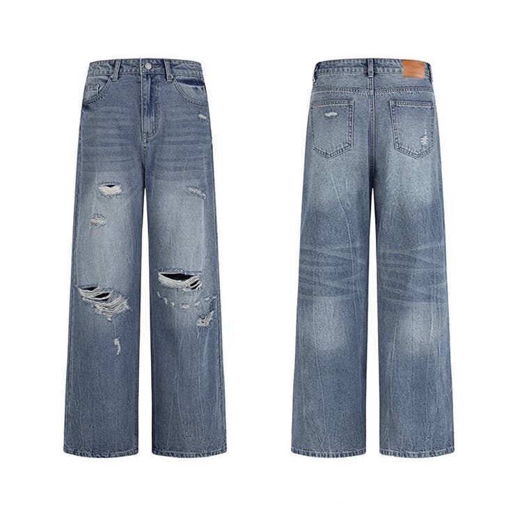 ダメージデニムパンツ ワイドレッグデニム | SUNSHINE CLOSET | 詳細画像21 