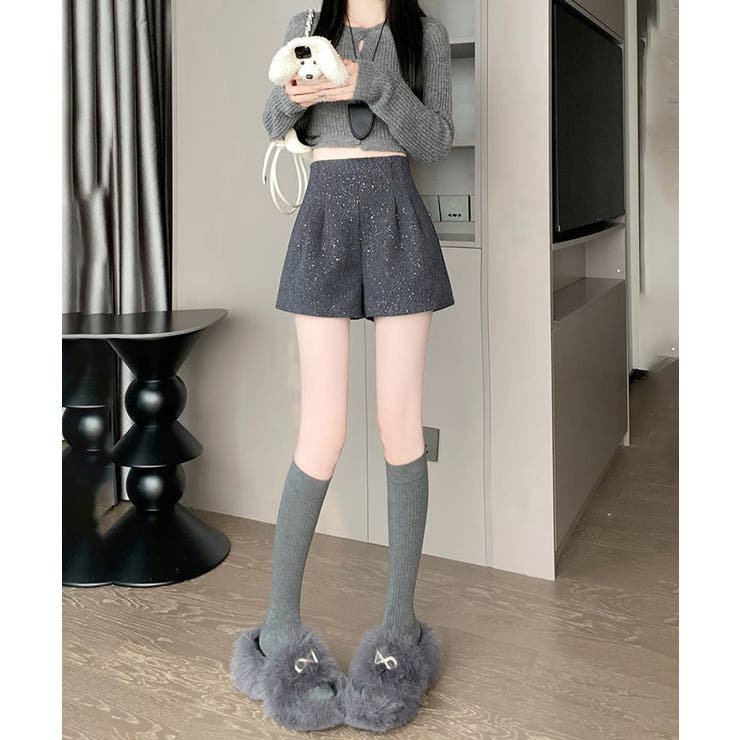 ラメツイード風ショートパンツハイウエスト | SUNSHINE CLOSET | 詳細画像13 