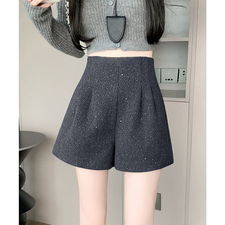 ラメツイード風ショートパンツハイウエスト | SUNSHINE CLOSET | 詳細画像6 