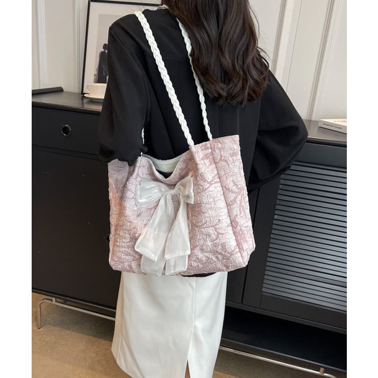ビッグリボントートバッグ 肩掛け 軽量鞄 | SUNSHINE CLOSET | 詳細画像12 