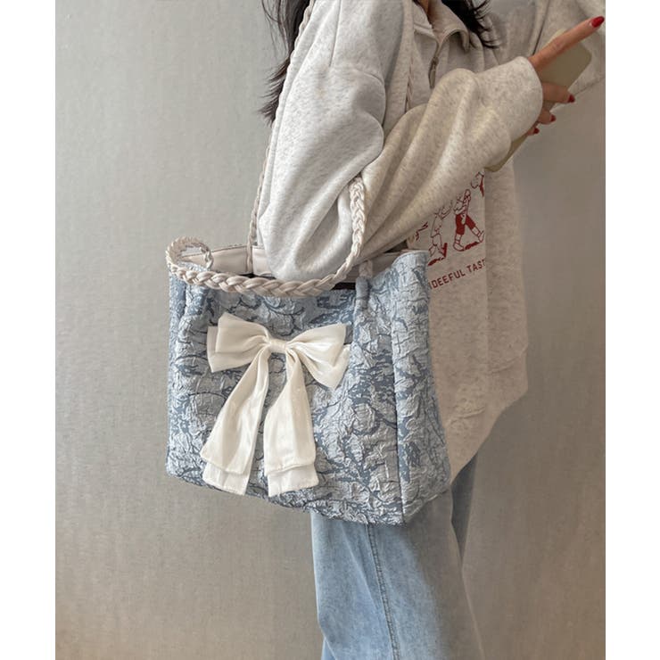 ビッグリボントートバッグ 肩掛け 軽量鞄 | SUNSHINE CLOSET | 詳細画像8 
