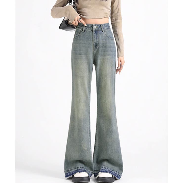 レトロ フレアデニムパンツ ローエッジ | SUNSHINE CLOSET | 詳細画像16 