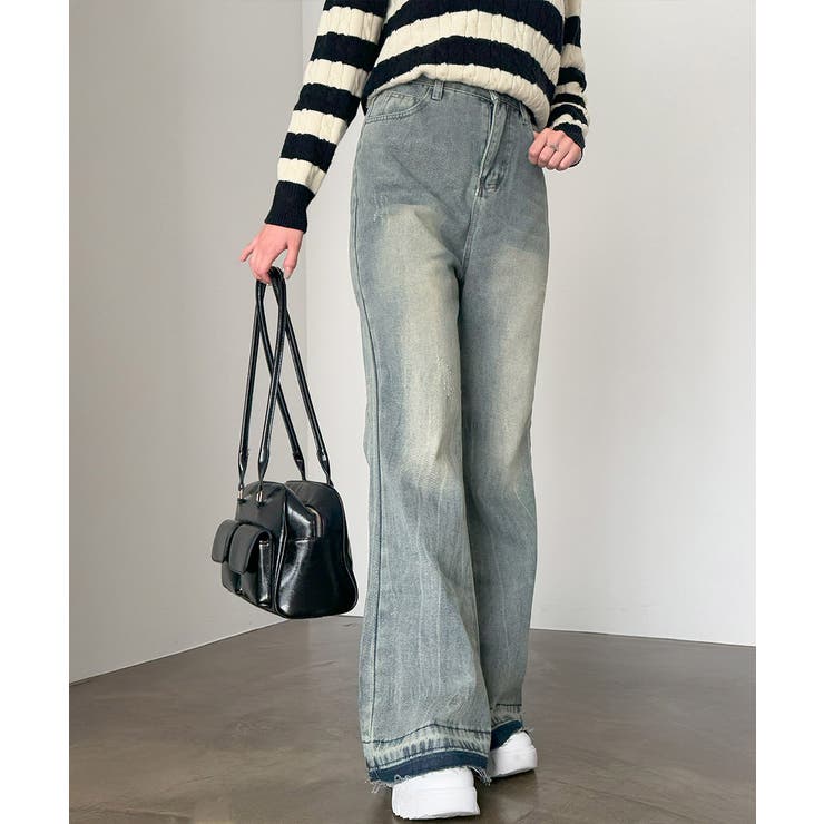 レトロ フレアデニムパンツ ローエッジ | SUNSHINE CLOSET | 詳細画像20 