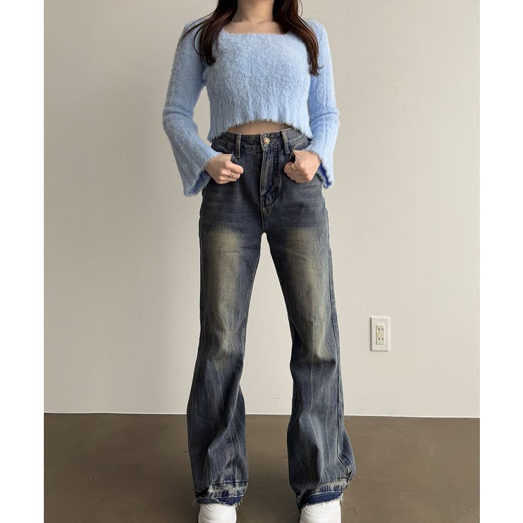 レトロ フレアデニムパンツ ローエッジ | SUNSHINE CLOSET | 詳細画像27 