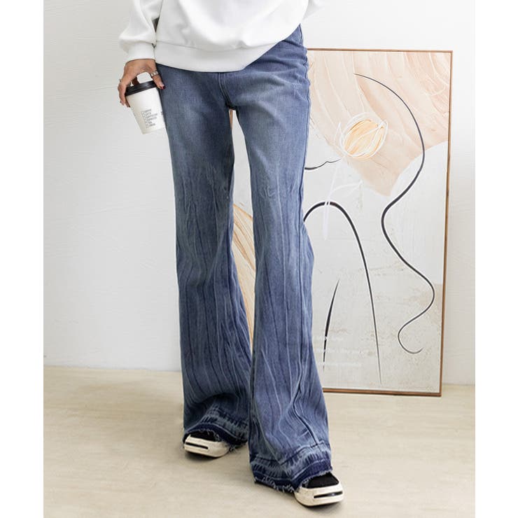 レトロ フレアデニムパンツ ローエッジ | SUNSHINE CLOSET | 詳細画像41 