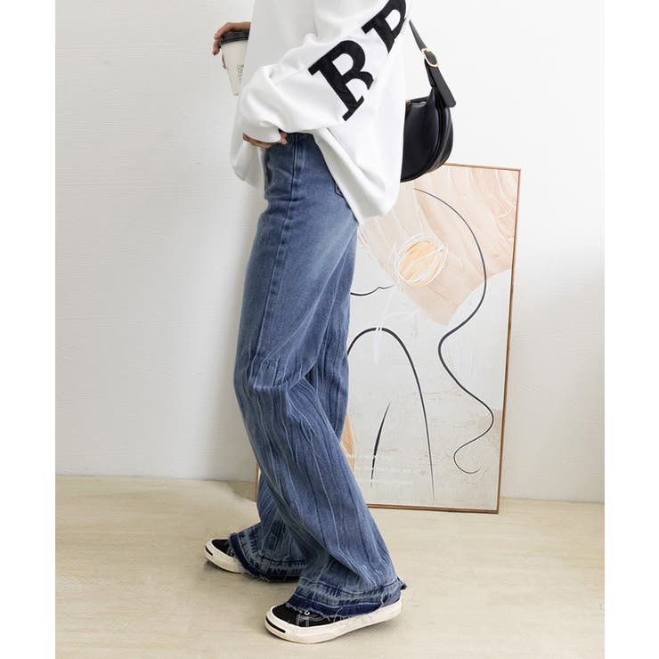 レトロ フレアデニムパンツ ローエッジ | SUNSHINE CLOSET | 詳細画像44 