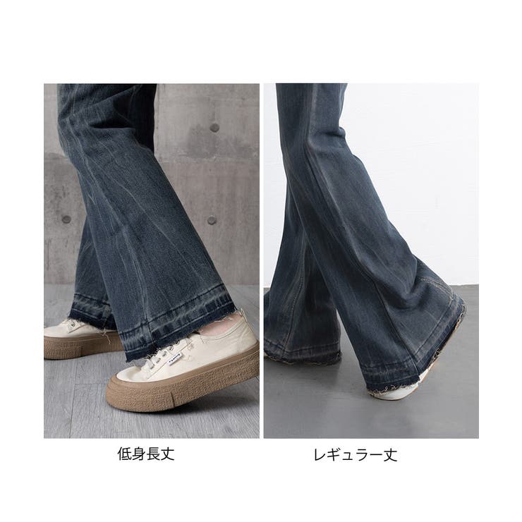 レトロ フレアデニムパンツ ローエッジ | SUNSHINE CLOSET | 詳細画像48 