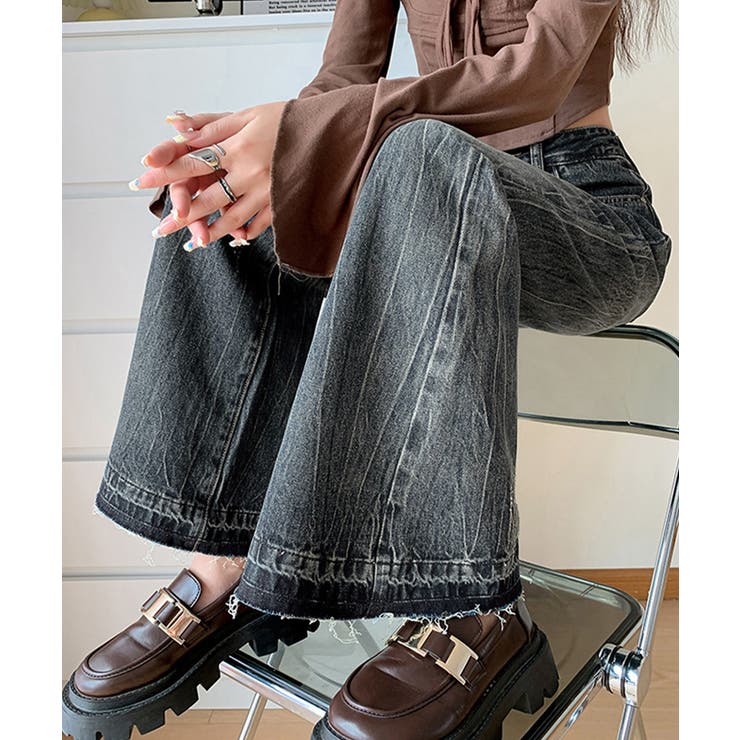 レトロ フレアデニムパンツ ローエッジ | SUNSHINE CLOSET | 詳細画像9 