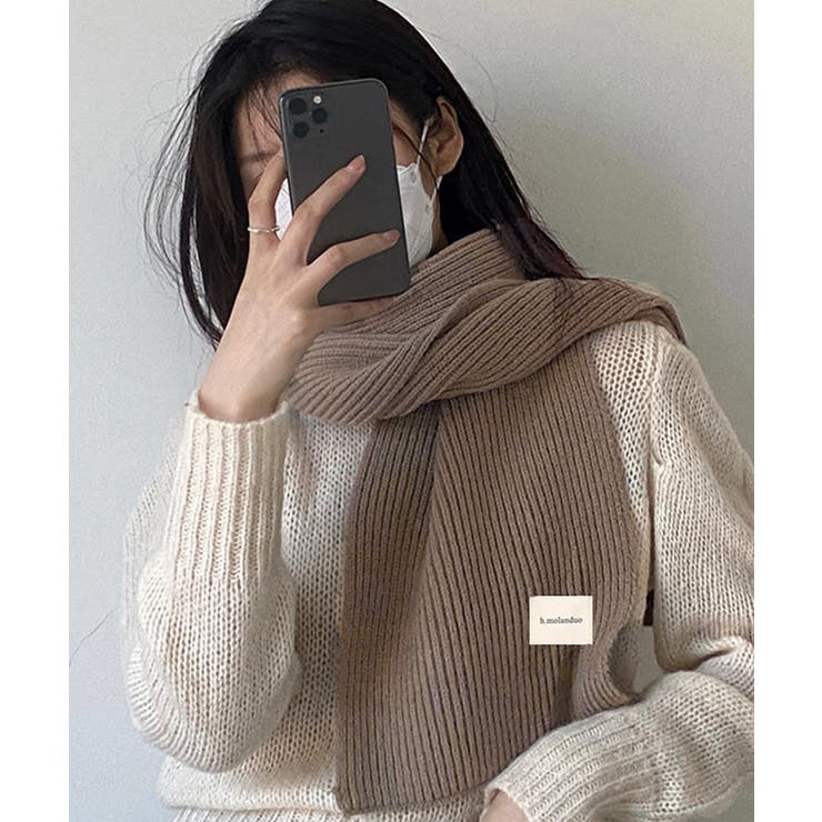 暖かいリブニットマフラー カシミアタッチ | SUNSHINE CLOSET | 詳細画像16 