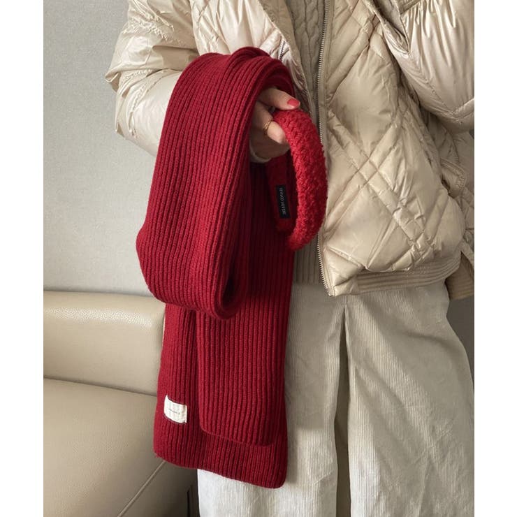 暖かいリブニットマフラー カシミアタッチ | SUNSHINE CLOSET | 詳細画像18 