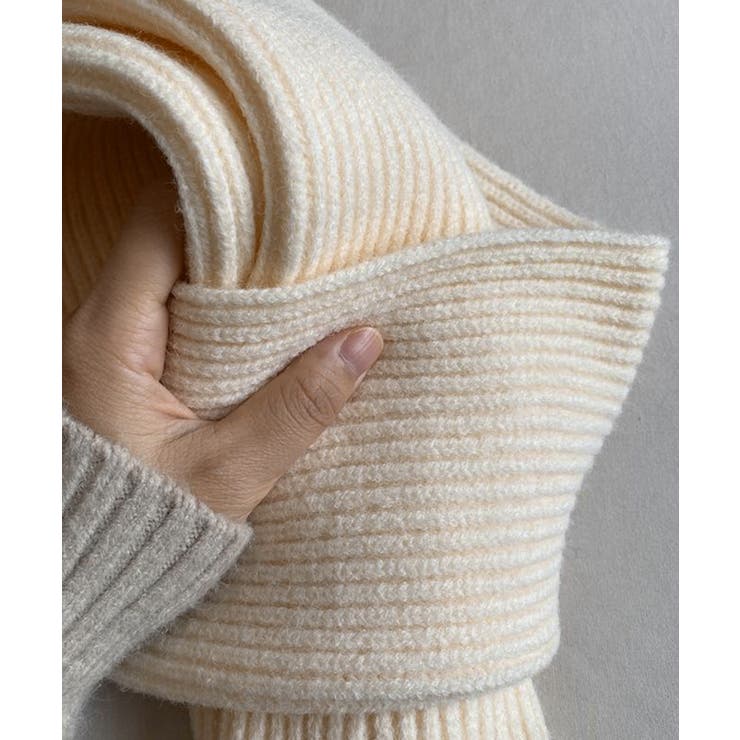 暖かいリブニットマフラー カシミアタッチ | SUNSHINE CLOSET | 詳細画像6 